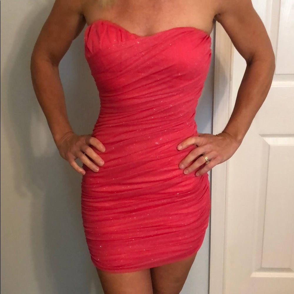 pink sparkly formal
